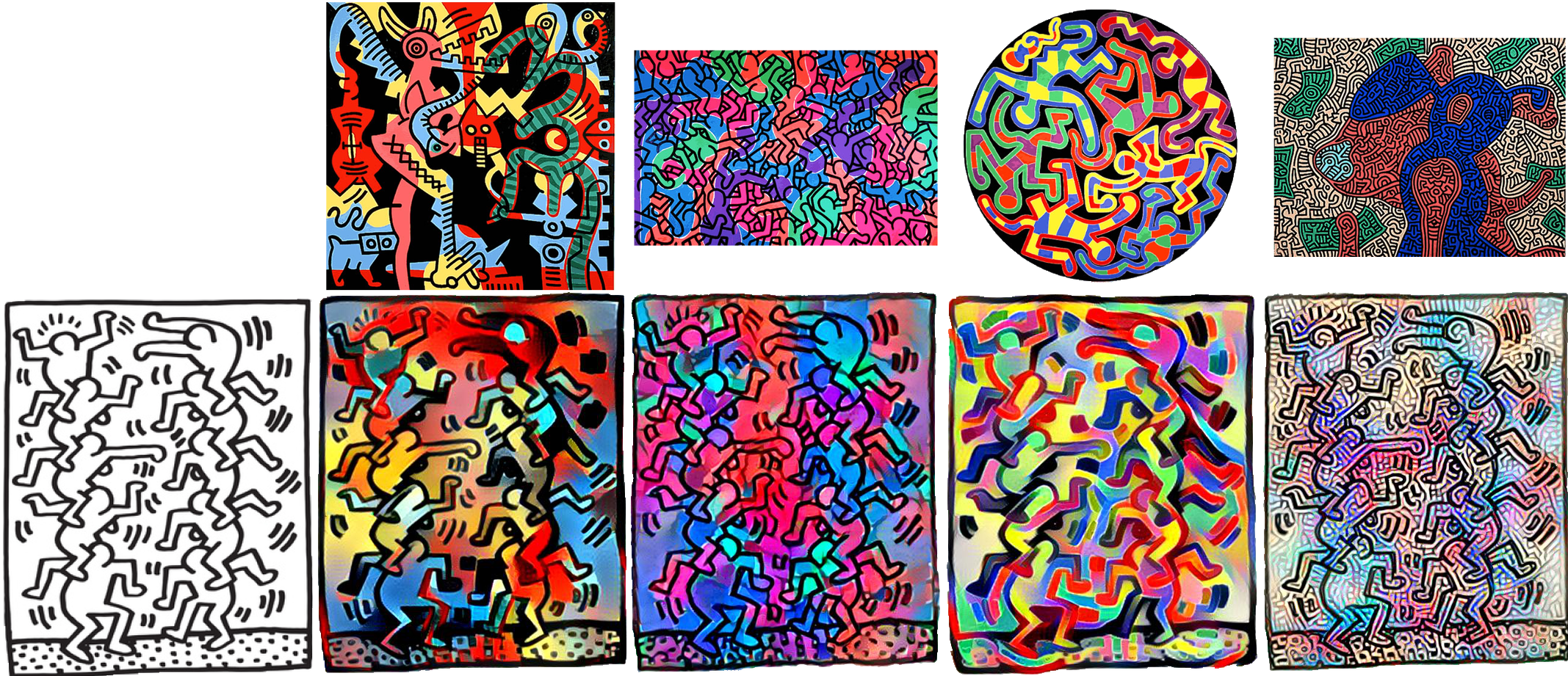 Keith Haring style combinations